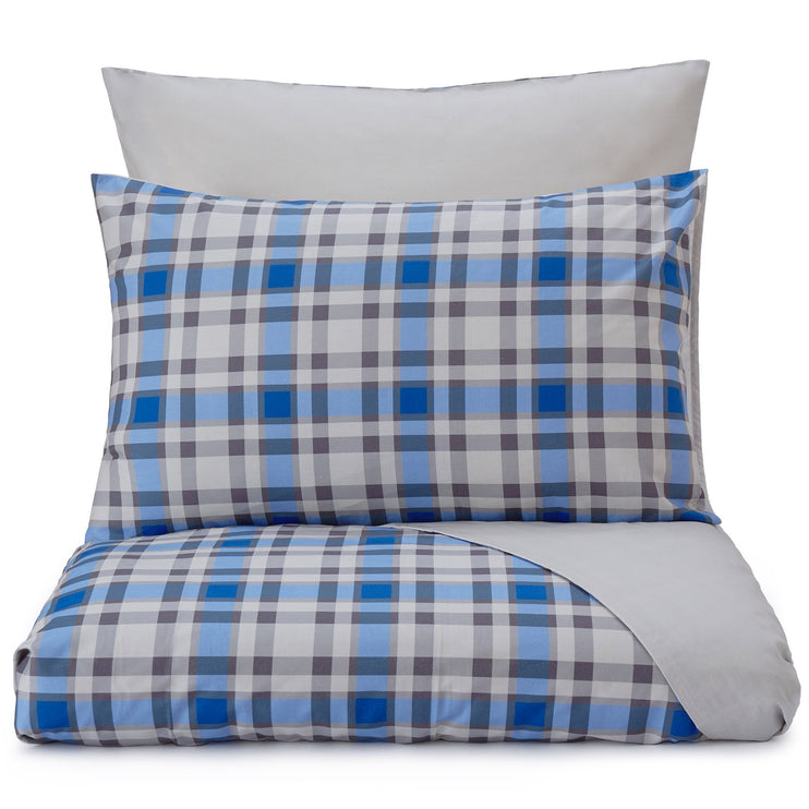 Kissenbezug Cabril, Natur & Blau & Schwarz, 100% Baumwolle