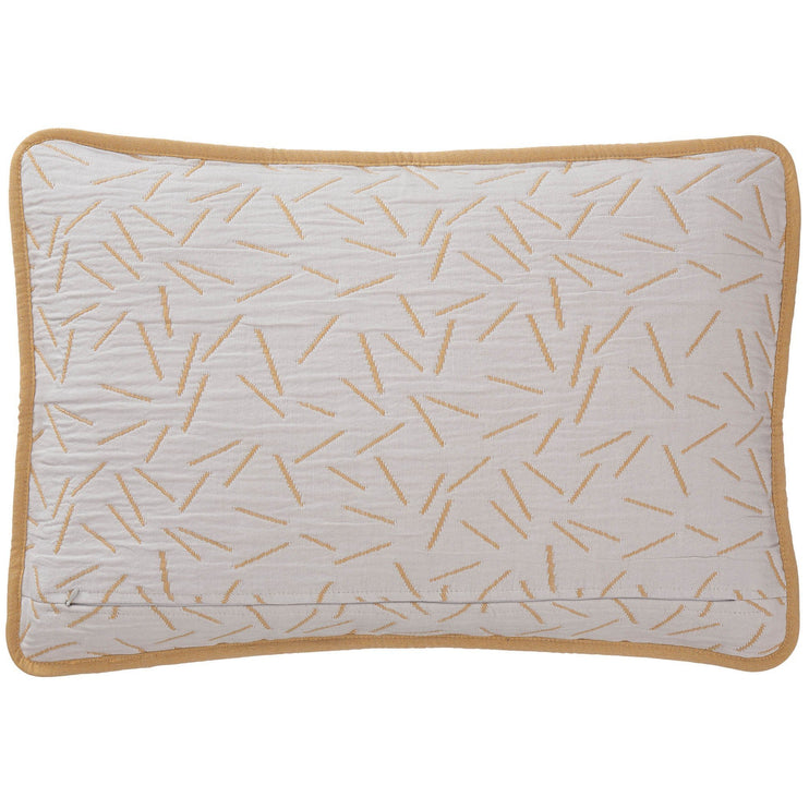 Kissenhülle Alcains, Senfgelb & Hellgrau, 80% Baumwolle & 20% Polyester | Hochwertige Wohnaccessoires