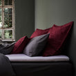 Bettdeckenbezug Lourinha in Rubinrot aus 100% Bio-Baumwolle | Entdecken Sie unsere schönsten Wohnaccessoires