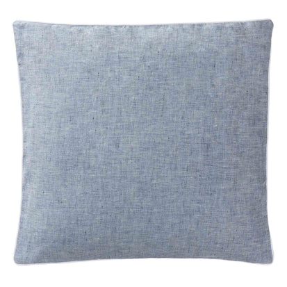Kissenhülle Sameiro, Dunkles Graublau & Weiß, 100% Leinen