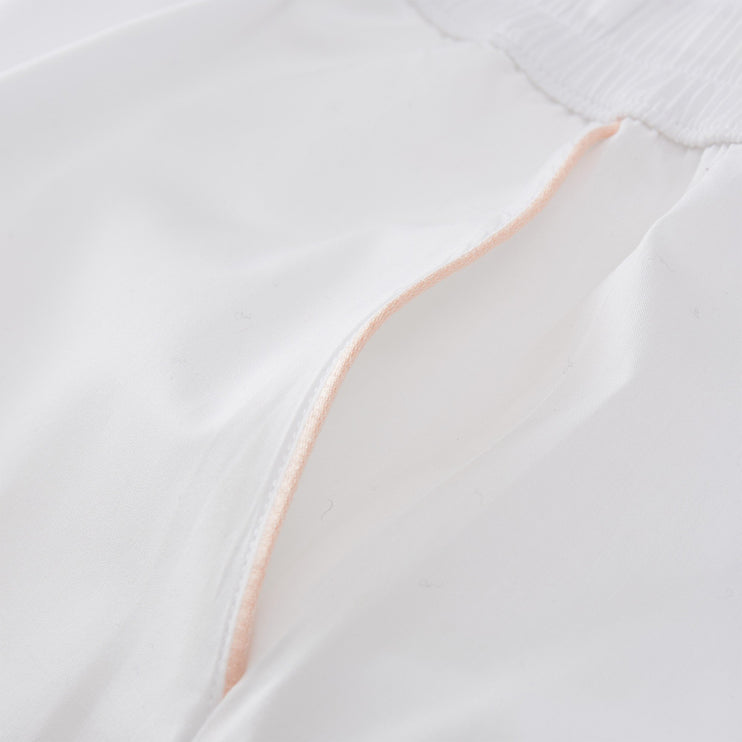 Pyjama Alva, Weiß & Rosa, 100% Bio-Baumwolle | URBANARA Nachtwäsche