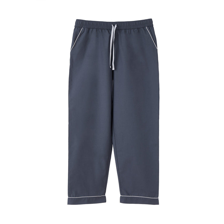 Pyjama Alva in Dunkles Graublau & Weiß aus 100% Bio-Baumwolle | Entdecken Sie unsere schönsten Wohnaccessoires