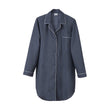 Pyjama Alva, Dunkles Graublau & Weiß, 100% Bio-Baumwolle | URBANARA Nachtwäsche