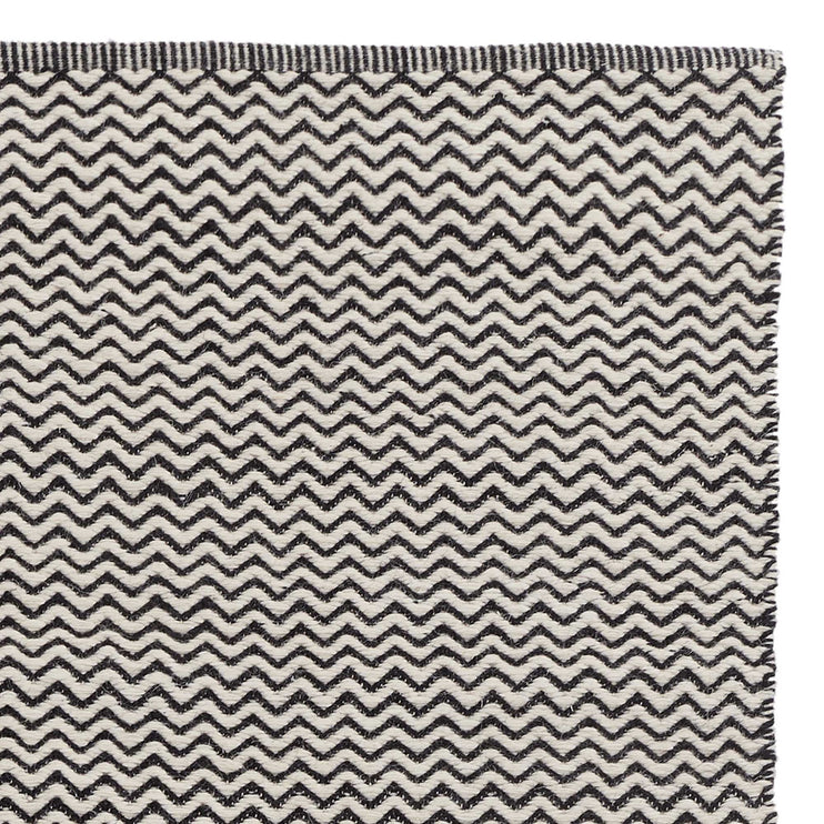 Teppich Pandim, Dunkelblau & Eierschale, 100% Wolle