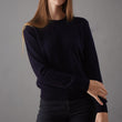 Kaschmirpullover Nora Mitternachtsblau, 50% Kaschmirwolle & 50% Wolle