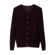 Strickjacke Nora, Weinrot, 50% Kaschmirwolle & 50% Wolle | URBANARA Loungewear