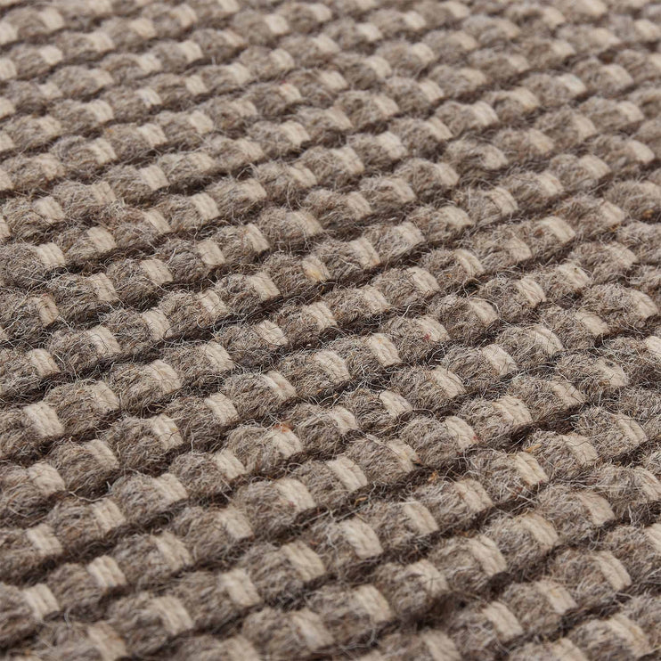 Läufer Kolong, Graubraun & Eierschale, 100% Schurwolle | Hochwertige Wohnaccessoires