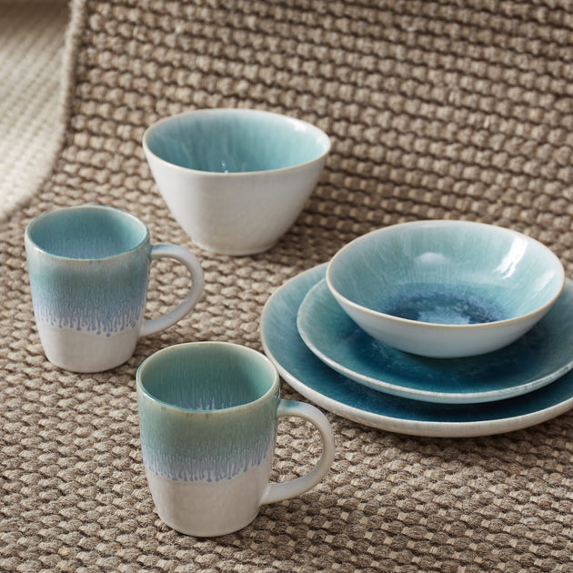 Schale Caima, Türkis & Blau, 100% Keramik | Hochwertige Wohnaccessoires