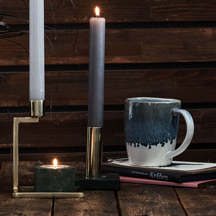 Becher-Set Caima Blaugrau, 100% Keramik | URBANARA Tassen & Becher
