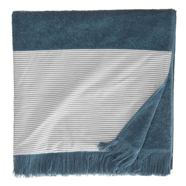 Strandtuch Luni, Petrol, 100% Baumwolle | Hochwertige Wohnaccessoires