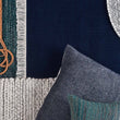Teppich Manu, Dunkelblau, 100% Wolle & 100% Baumwolle | URBANARA Wollteppiche