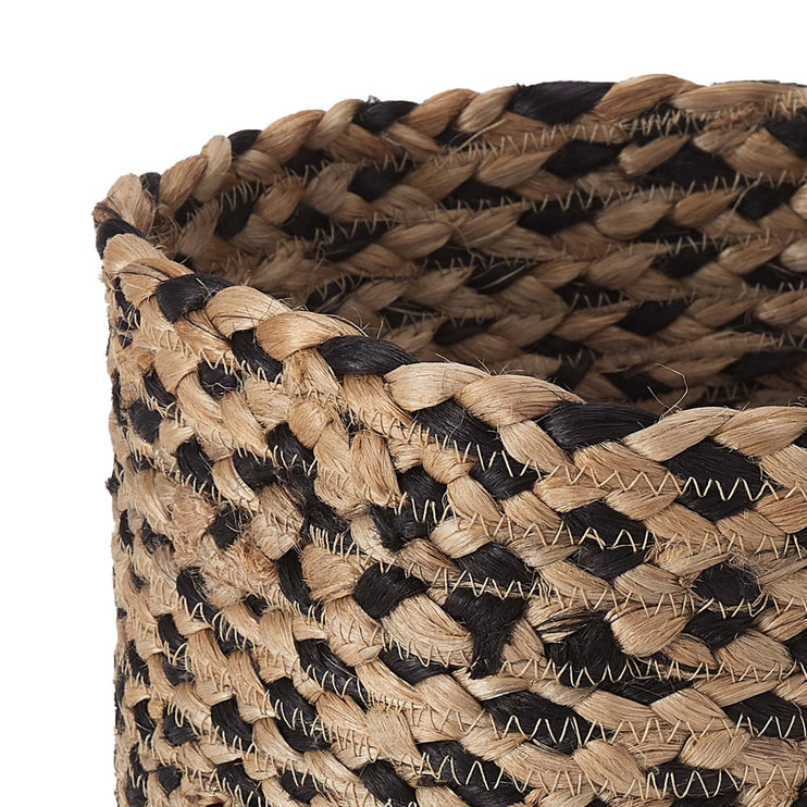 Aufbewahrung Dunagiri, Natur & Schwarz, 100% Jute | Hochwertige Wohnaccessoires