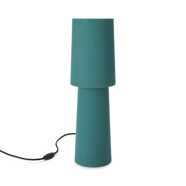 Tischlampe Kollur Grüngrau, 100% Baumwolle & 100% Metall