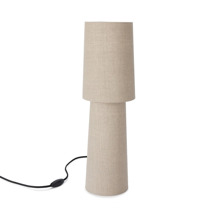 Tischlampe Kollur, Natur, 100% Leinen & 100% Metall