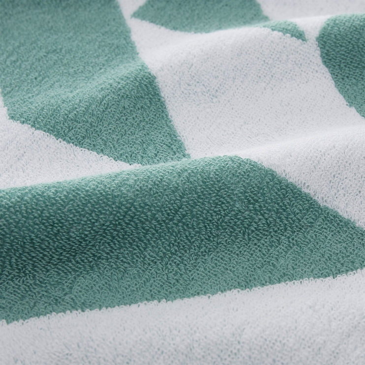 Strandtuch Arua, Aqua & Weiß & Papaya, 100% Baumwolle | Hochwertige Wohnaccessoires