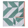 Strandtuch Arua, Aqua & Weiß & Papaya, 100% Baumwolle | URBANARA Strandtücher