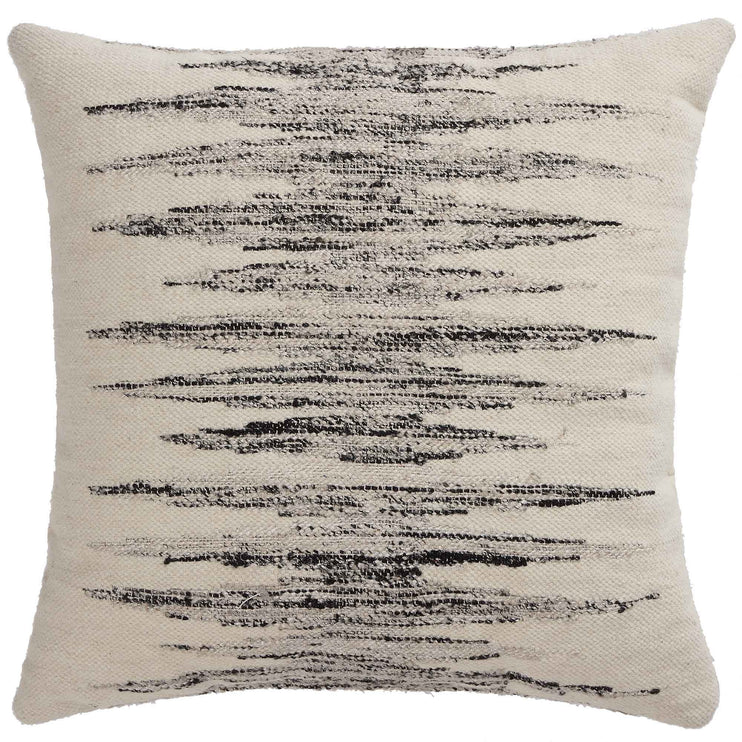 Pouf Balotra, Naturweiß & Schwarz, 90% Wolle & 10% Baumwolle