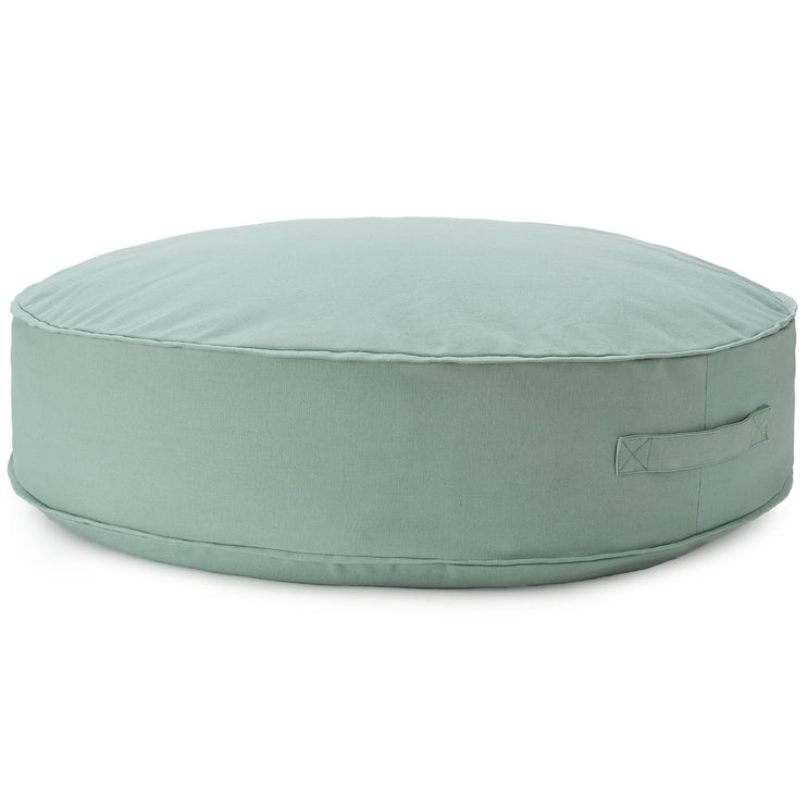 Pouf Nashik, Helles Graugrün, 100% Baumwolle