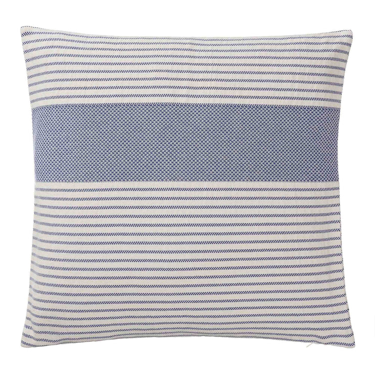 Kissenhülle Kadan, Ultramarinblau & Weiß, 50% Leinen & 50% Baumwolle