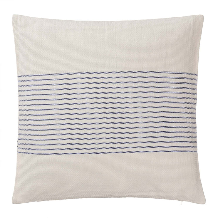 Tagesdecke Kadan, Weiß & Ultramarinblau, 50% Leinen & 50% Baumwolle | Hochwertige Wohnaccessoires