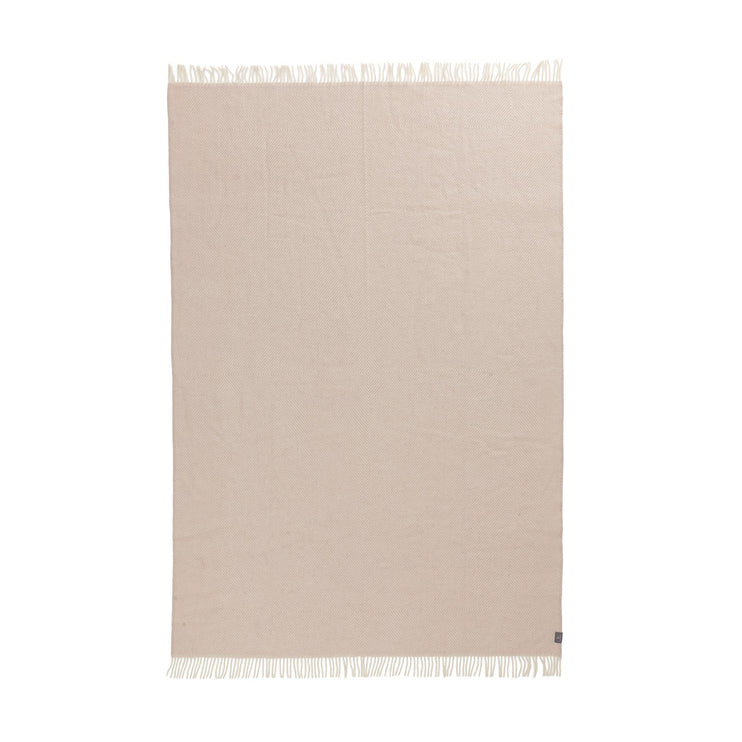 Decke Gotland, Zartrosa & Creme, 100% Schurwolle | URBANARA Wolldecken