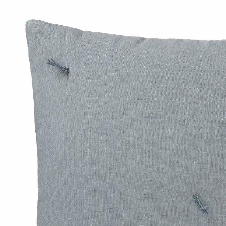 Kissenhülle Gaya, Helles Grüngrau & Grüngrau, 100% Leinen & 100% Baumwolle & 100% Polyester | URBANARA Kissenhüllen