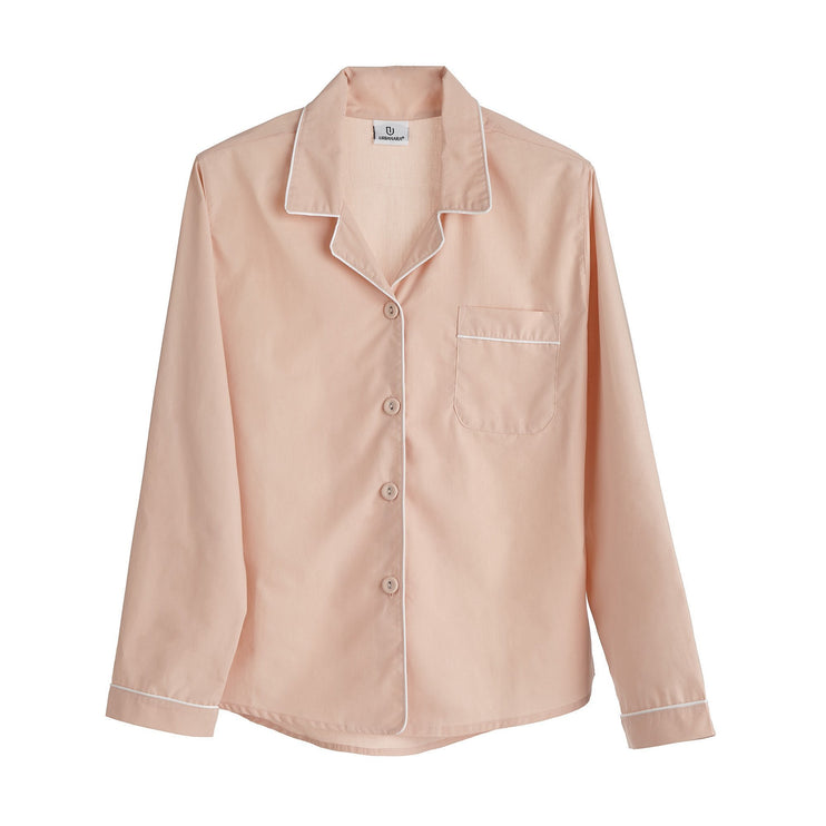 Pyjama Alva, Rosa & Weiß, 100% Bio-Baumwolle | URBANARA Nachtwäsche