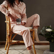 Pyjama Alva, Rosa & Weiß, 100% Bio-Baumwolle