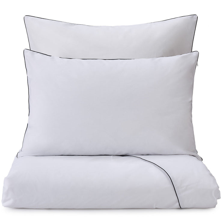 Bettdeckenbezug Vitero, Weiß & Schwarz, 100% gekämmte Baumwolle