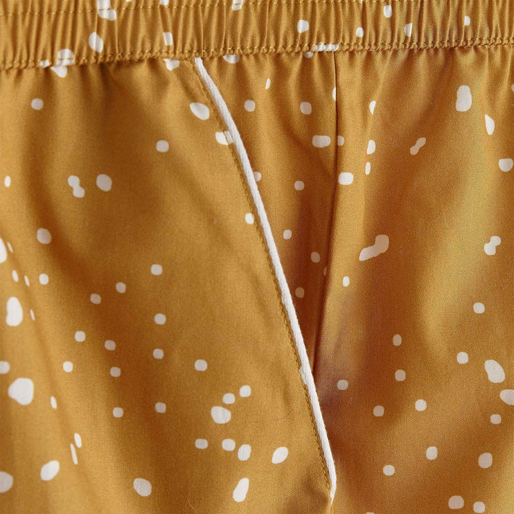 Pyjama Cova, Senfgelb & Weiß, 100% Baumwolle | Hochwertige Wohnaccessoires