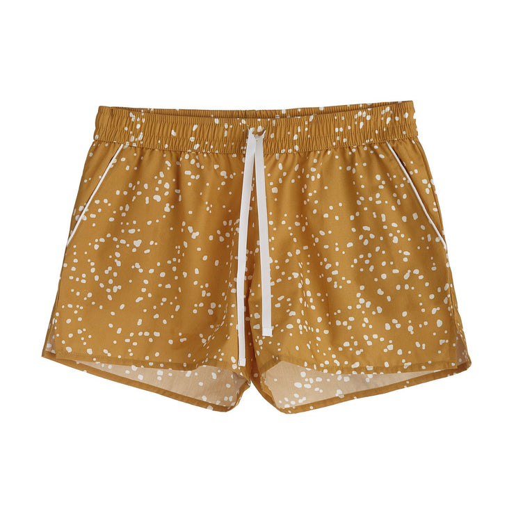 Pyjama Cova, Senfgelb & Weiß, 100% Baumwolle | URBANARA Nachtwäsche