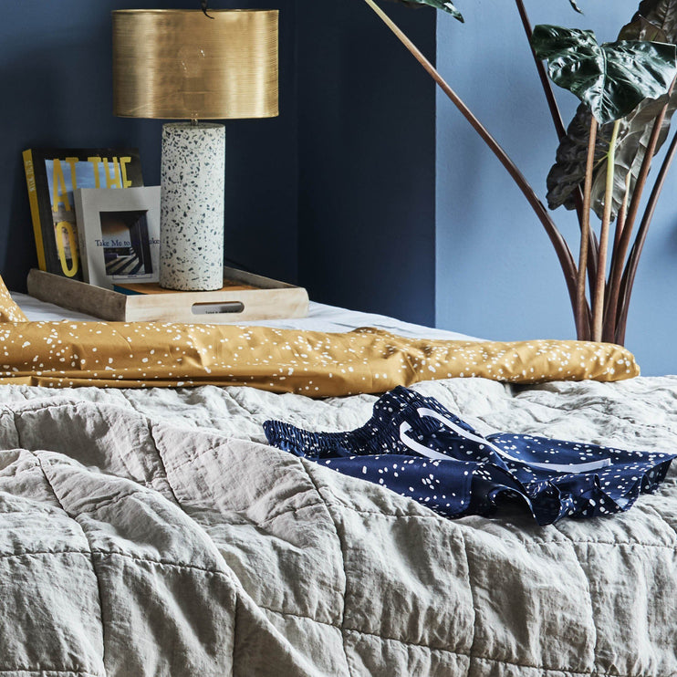 Pyjama Cova, Dunkelblau & Weiß, 100% Baumwolle | URBANARA Nachtwäsche