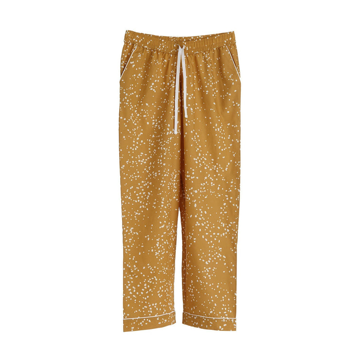 Pyjama Cova, Senfgelb & Weiß, 100% Baumwolle | URBANARA Nachtwäsche