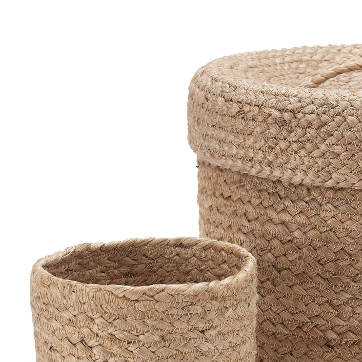 Körbe-Set Chenab Natur, 100% Jute | URBANARA Aufbewahrungskörbe