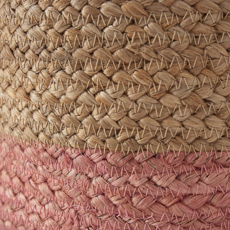 Aufbewahrung Dasai, Natur & Pink, 100% Jute | URBANARA Aufbewahrungskörbe