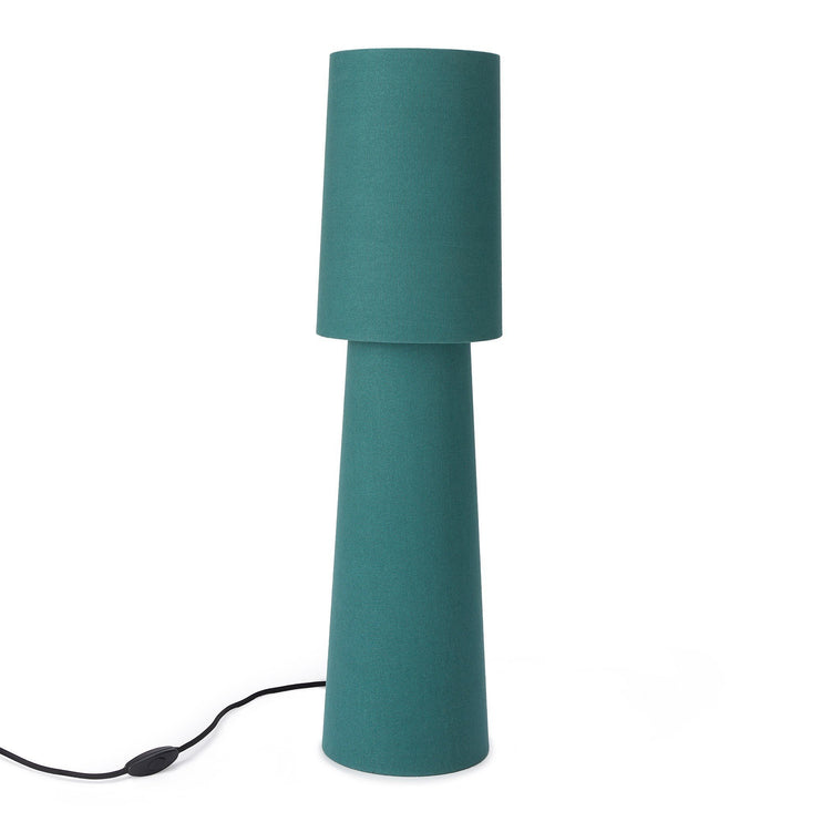 Stehlampe Kollur Grüngrau, 100% Baumwolle & 100% Metall
