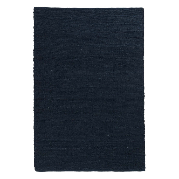Teppich Gorbio, Blau, 90% Jute & 10% Baumwolle | URBANARA Juteteppiche