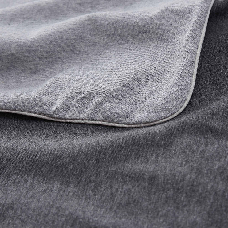 Kissenbezug Coria, Hellgrau-Melange & Anthrazit-Melange & Grau, 100% Baumwolle | Hochwertige Wohnaccessoires