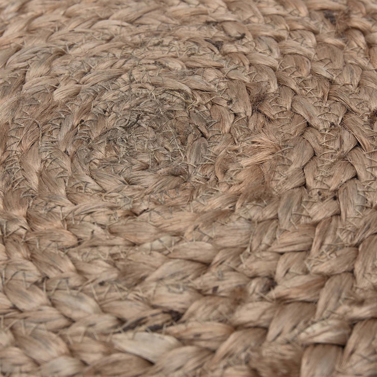 Pouf Silani, Natur & Blau, 90% Jute & 10% Baumwolle | URBANARA Hocker & Poufs