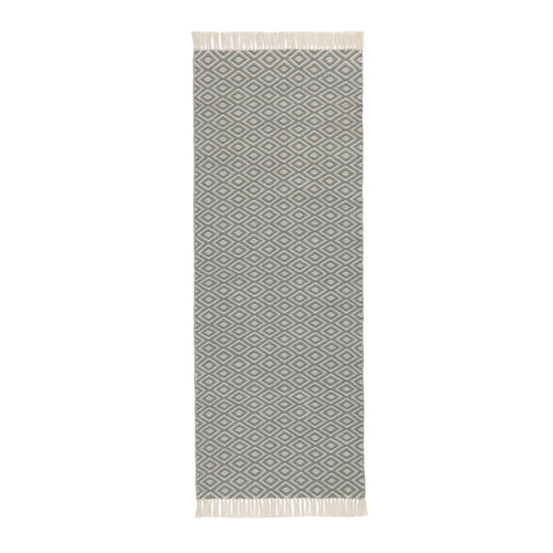 Läufer Barota, Grüngrau & Weiß, 100% PET | URBANARA Gartenaccessories