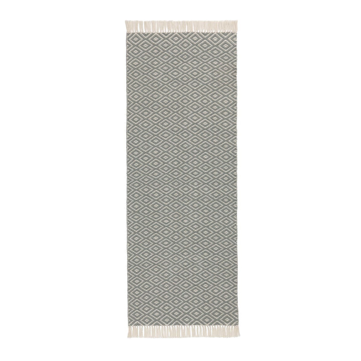 Läufer Barota, Grüngrau & Weiß, 100% PET | URBANARA Gartenaccessories