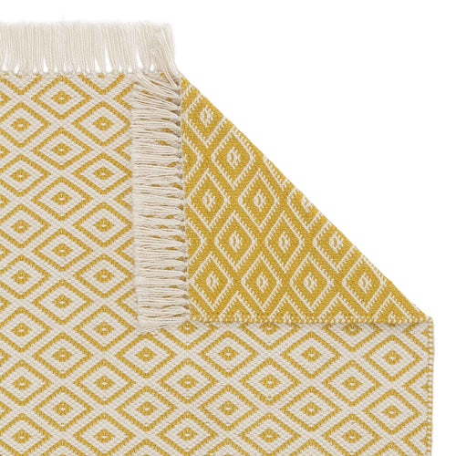 Barota Outdoor Rug bright mustard & white, 100% pet