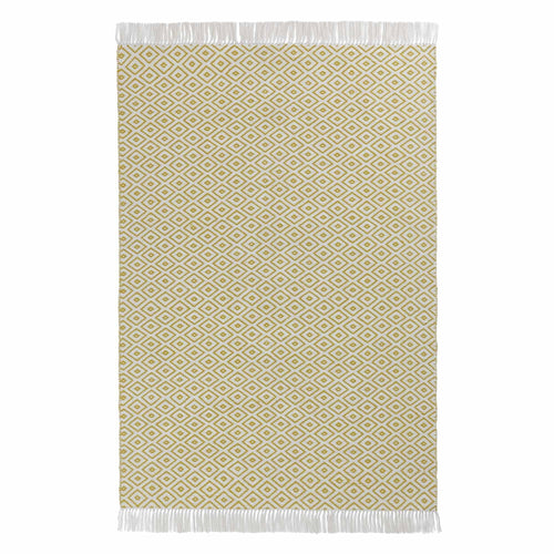 Barota Outdoor Rug bright mustard & white, 100% pet | Find the perfect outdoor accessories