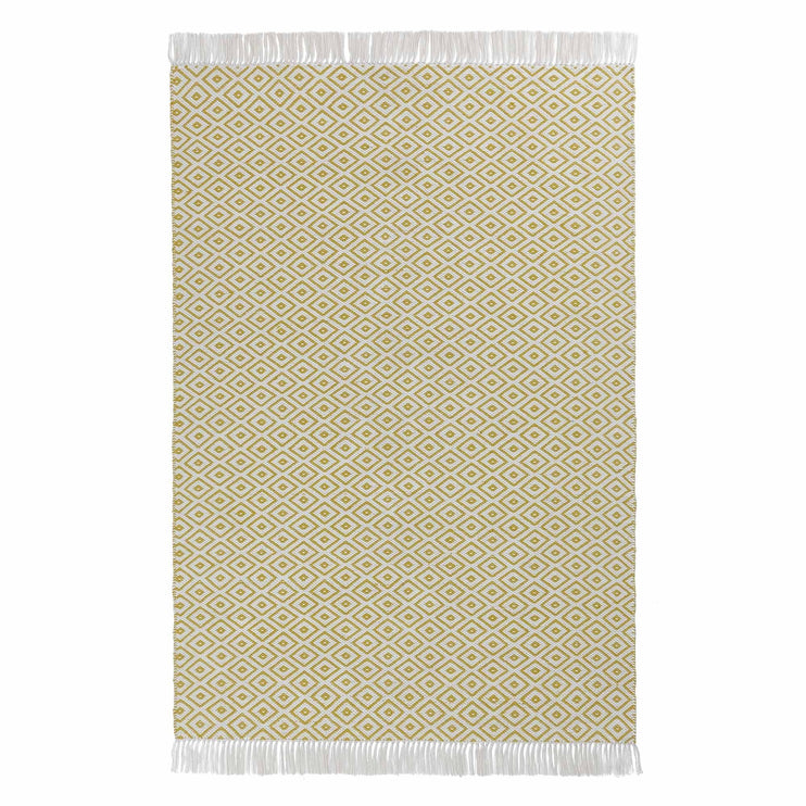 Outdoor-Teppich Barota in Leuchtendes Senfgelb & Weiß aus 100% PET | Entdecken Sie unsere schönsten Wohnaccessoires