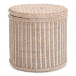 Wäschekorb Java Kalkweiß, 100% Rattan