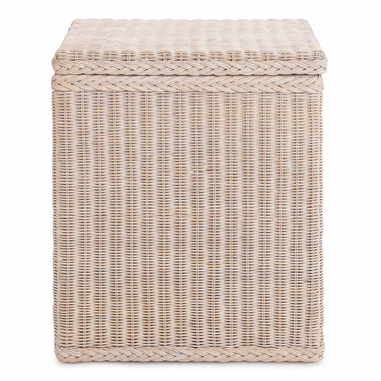 Wäschekorb Java, Kalkweiß, 100% Rattan