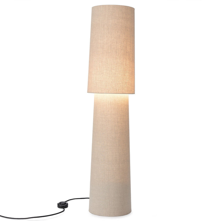 Stehlampe Kollur, Natur, 100% Leinen & 100% Metall | URBANARA Stehlampen