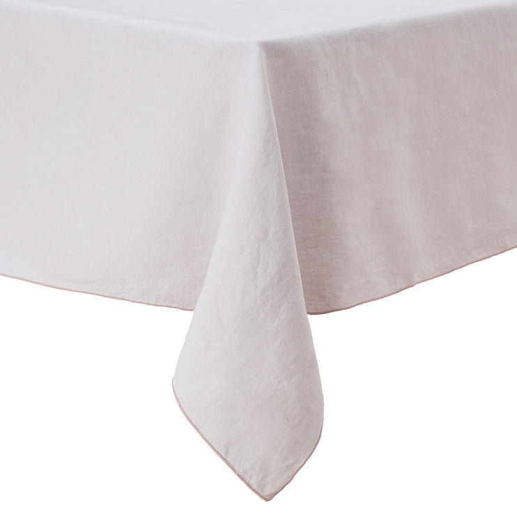Serviette Alvalade, Hellgrau & Zartrosa, 100% Leinen | Hochwertige Wohnaccessoires