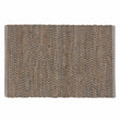 Fussmatte Nattika, Grau & Natur, 45% Leder & 45% Jute & 10% Baumwolle