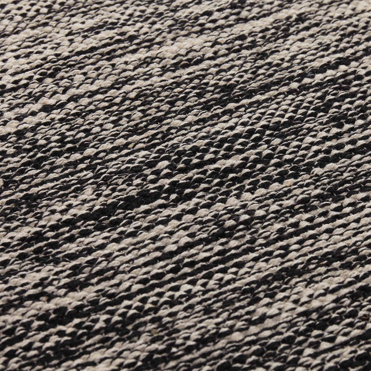 Teppich Ziller, Schwarz & Naturweiß, 100% Baumwolle | Hochwertige Wohnaccessoires